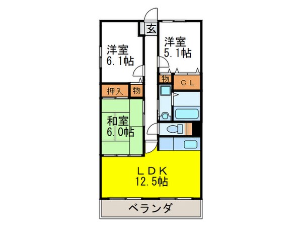 シャルマンド箕面の物件間取画像